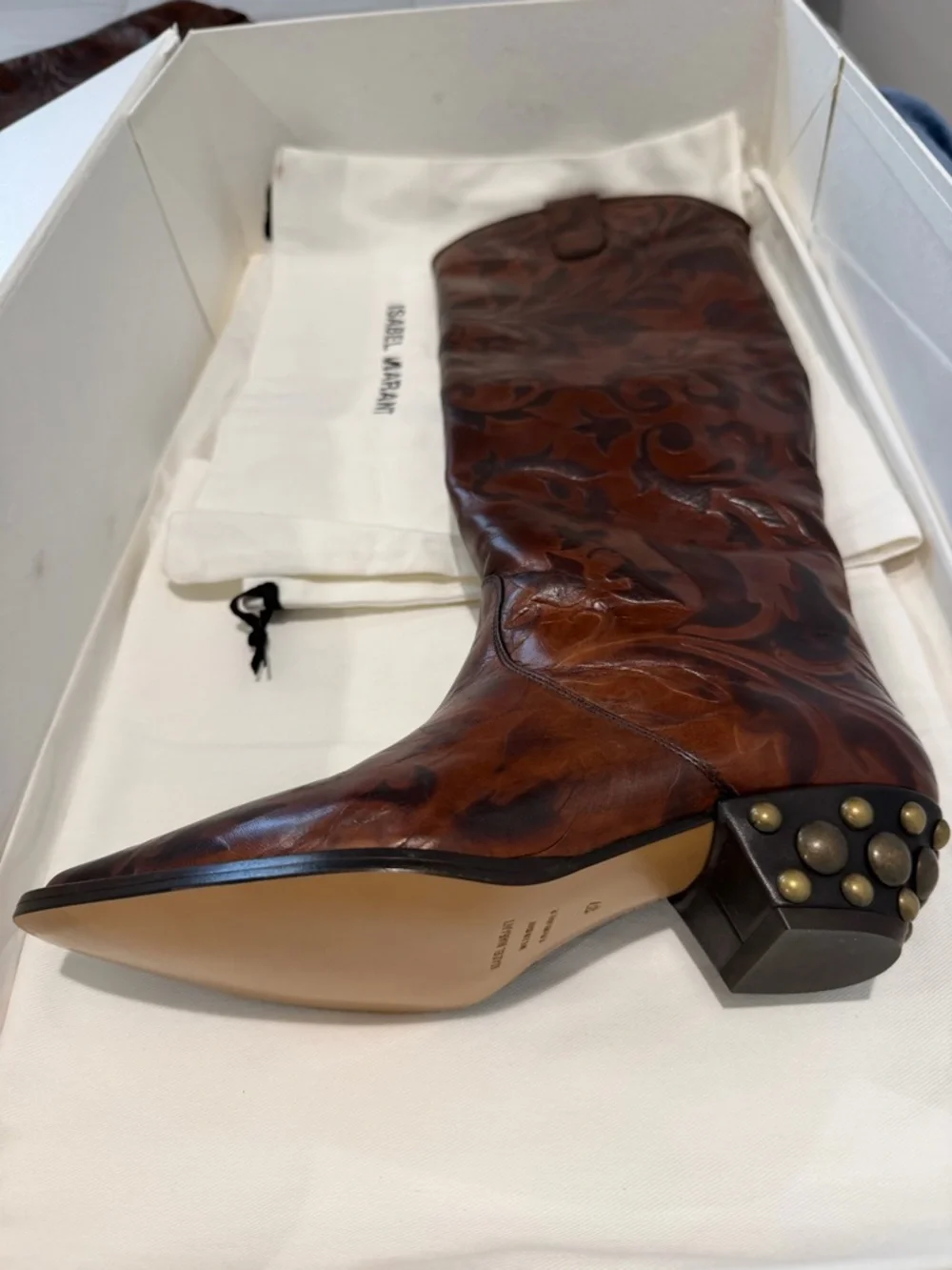 Isabel Marant Tan Leather Sole Ankle Boot - Picture 2 of 5